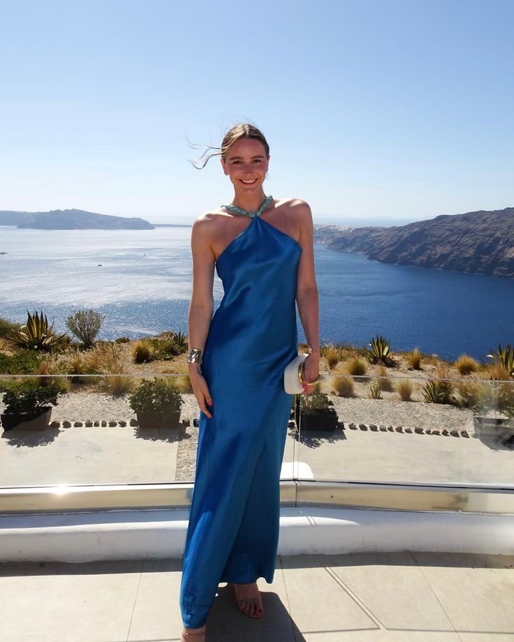Outfit idea: cobalt halter dress